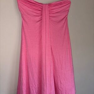 Elegant Pink Strapless Dress